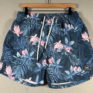 Ron Jon Surf Shop Mens‎ The Endless Summer Sea Turtle Tropical Swim Trunks Navy